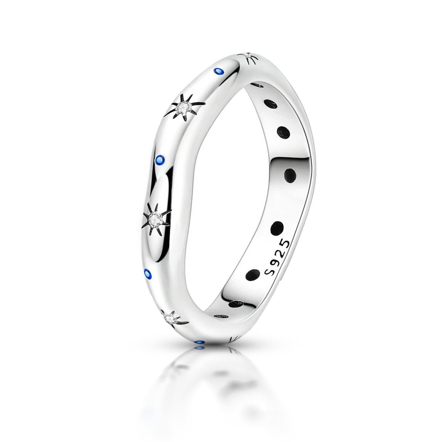 Anel de Prata Étoile Bleu