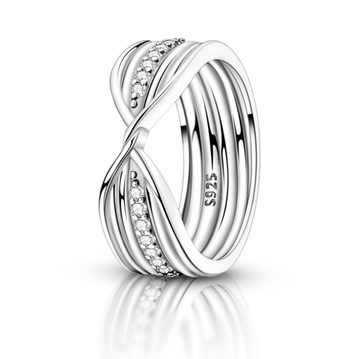 Anel de Prata L'Infini Tressé