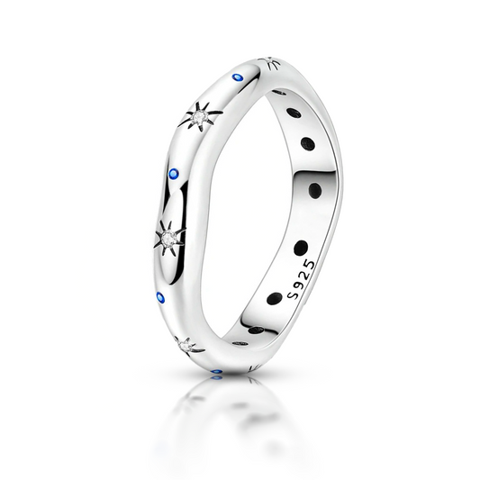 Anel de Prata Étoile Bleu