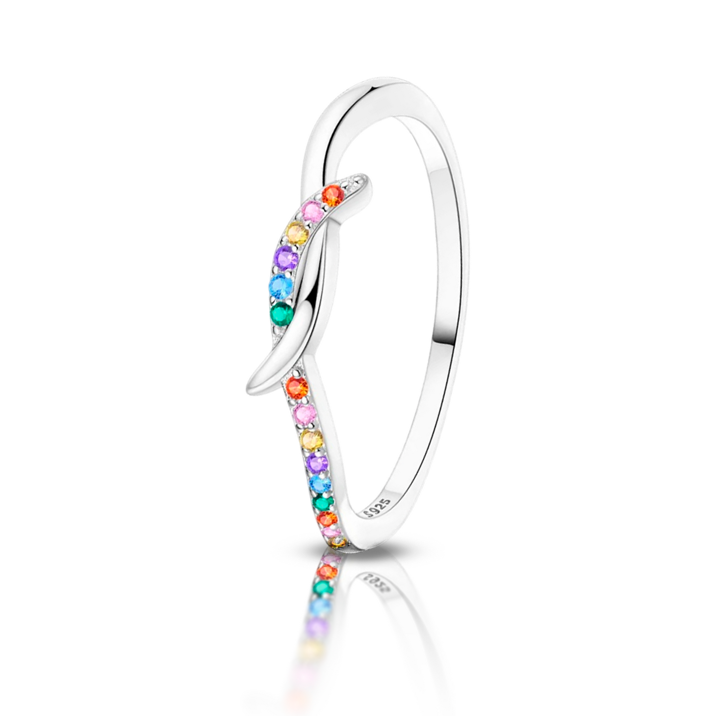 Anel de Prata Courbe de Vie