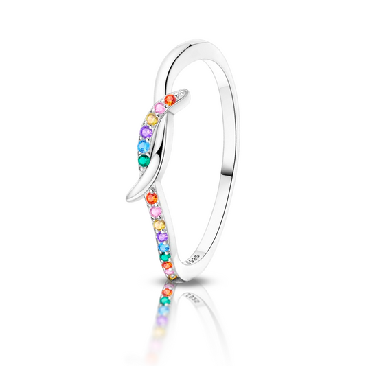 Anel de Prata Courbe de Vie