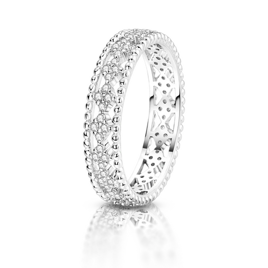 Anel de Prata Dentelle de Joie