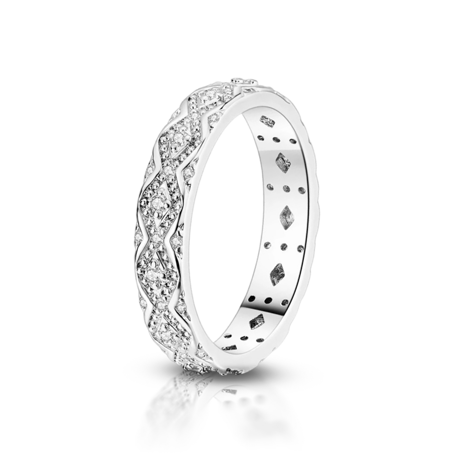 Anel de Prata Éternel Chemin