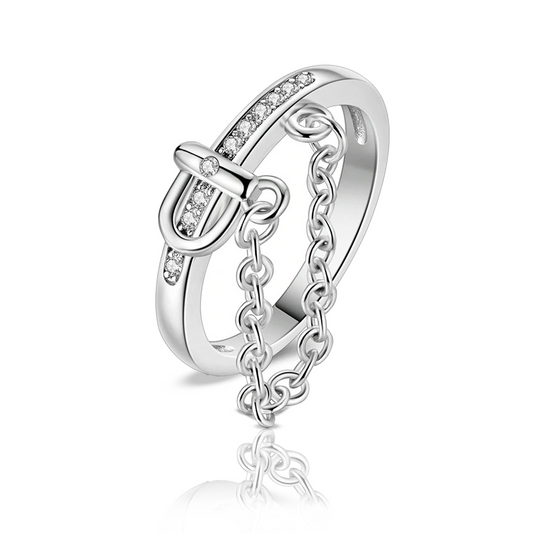 Anel de Prata Chainê Argent